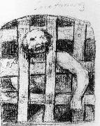 A Lunatic behind Bars Francisco de Goya